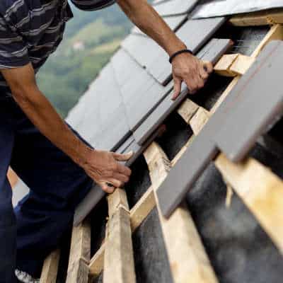 Roofing-Contractor-building-brand-new-roof-at-All-Round-Roofing-Dublin-Ireland